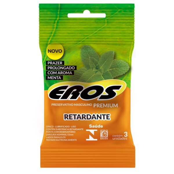 PRESERVATIVO EROS RETARD MENTA C/03 UN