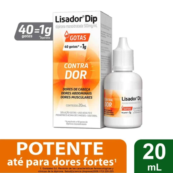 LISADOR DIPIR 500 MG GTS C/20 ML