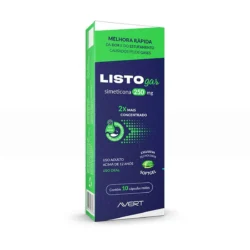 LISTOGAS 250MG CX 10 CAP