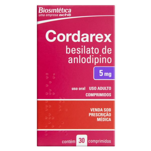 CORDAREX 5,0MG CX C/30 CPR