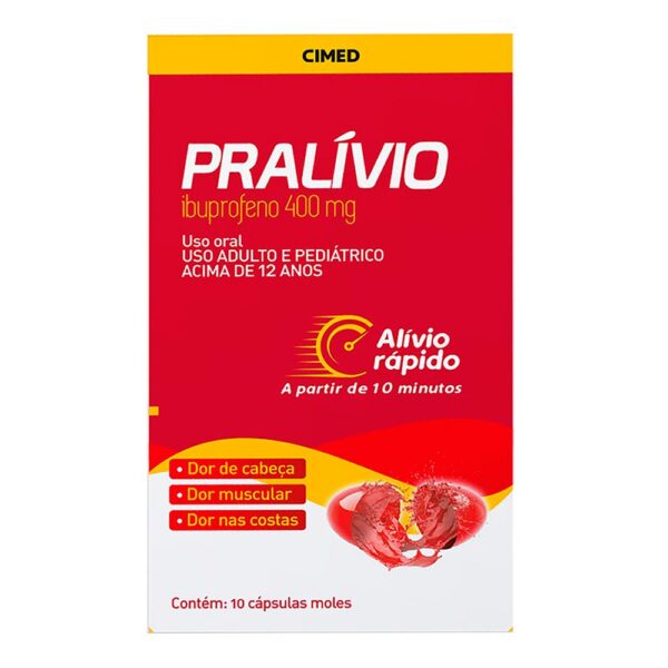 PRALIVIO 400MG C/10 CAPS