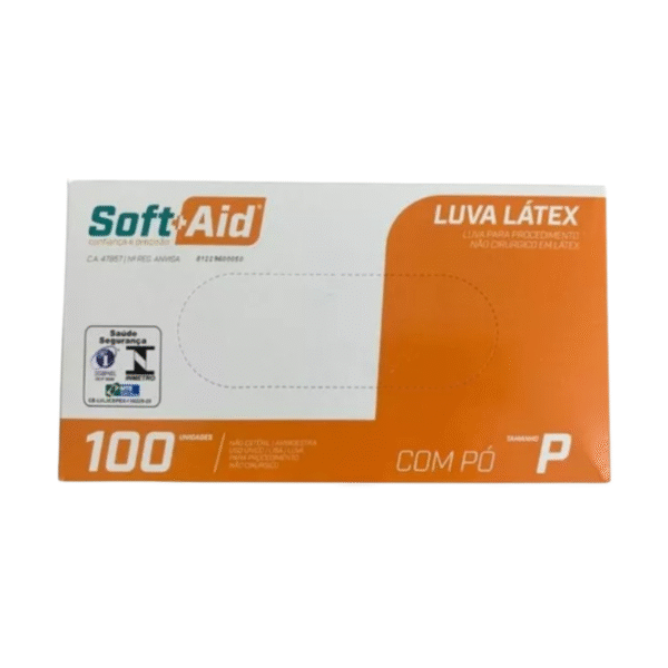 LUVA PROCED SOFTAID LATEX G 100 UN