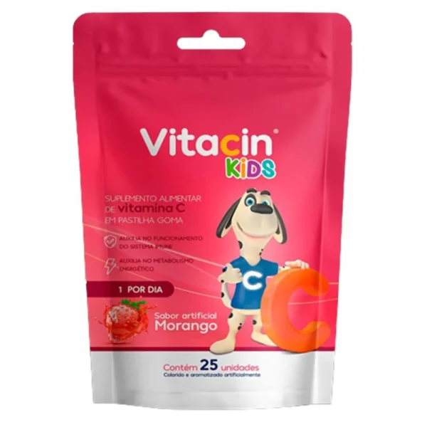 VITACIN KIDS GOMA C/25UND MORANGO
