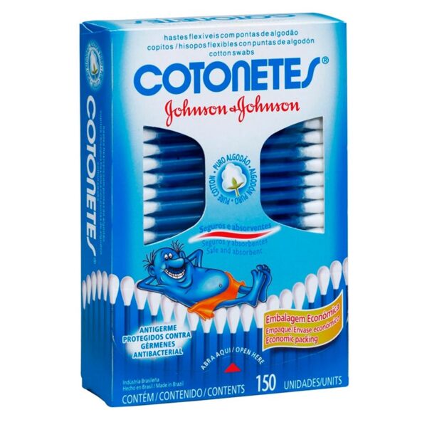 COTONETES J&J HASTES FLEX C/150 UN