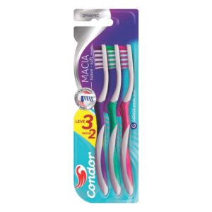 ESCOVA DENTAL ADULTO DYNAMIC CARVAO MACIA C/3UND C