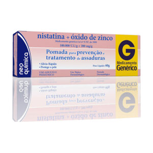 NISTATINA+OXIDO DE ZINCO 100MUI+200 MG POM C/60 GR