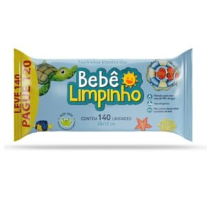 TOALHA UMED BEBE LIMPINHO 140UN