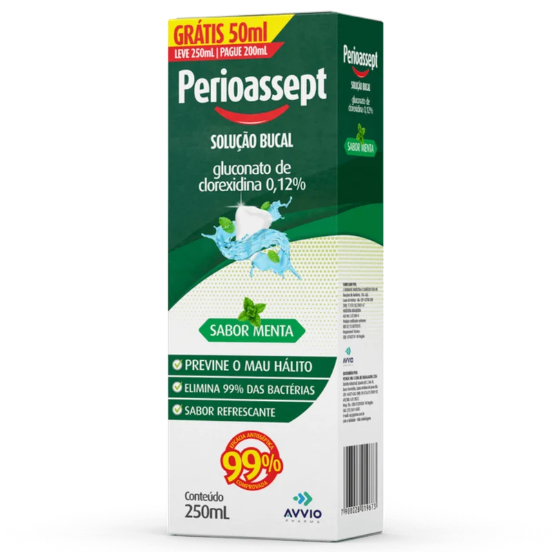 PERIOASSEPT ANTISSEP. BUCAL C/ ALCOOL 250 ML